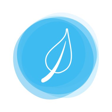 Beyaz yaprak ışık mavi düğmesini