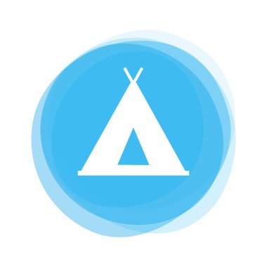 Beyaz çadır ışık mavi düğmesini