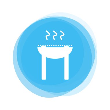 Beyaz Barbekü ışık mavi düğmesini