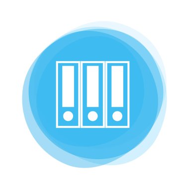 Hafif Mavi düğme üzerinde beyaz klasör