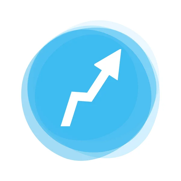 White Arrow up on light blue Button — Stock Photo, Image