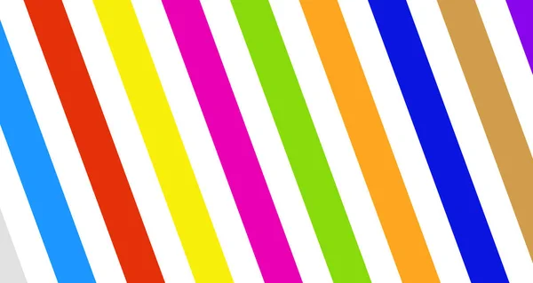 White Banner with colorful diagonal stripes — Stock Photo, Image