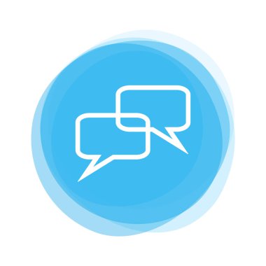 Işık mavi düğme: konuşma balonu