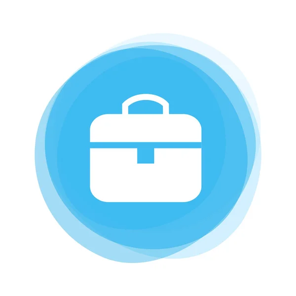 밝은 파란색 버튼: 서류 가방 — 스톡 사진