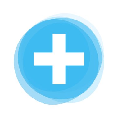 Işık mavi düğme: artı