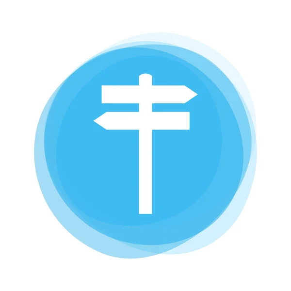 Light blue Button: Signpost — Stock Photo, Image