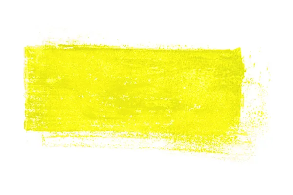 Gelber isolierter schmutziger Grunge-Streifen — Stockfoto