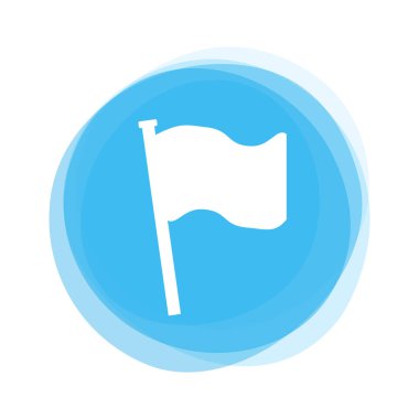 Işık mavi düğme: bayrak