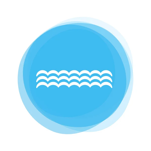 밝은 파란색 버튼: 물 파도 — 스톡 사진