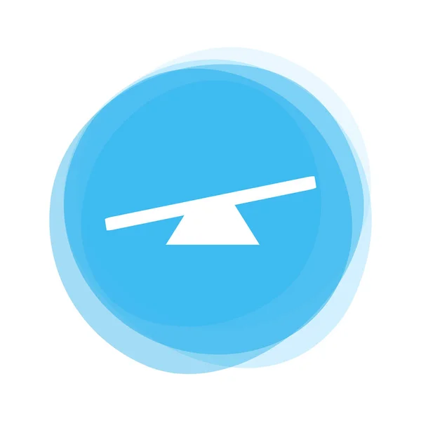 Botão azul claro: Seesaw — Fotografia de Stock