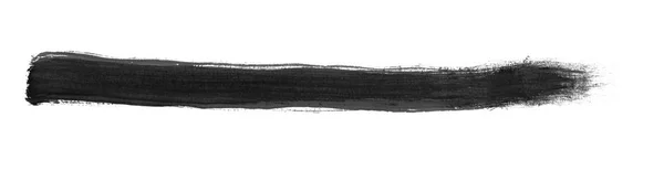 长黑色画笔条纹示意图 — 图库照片
