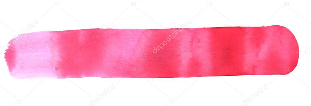 Hand painted brush stripe - red pink