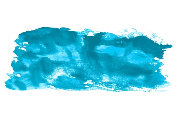 Světle modrá a tyrkysová ručně malovaná akvarelová textura — Stock fotografie