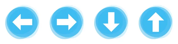 Boutons bleu clair : Icônes fléchées dans toutes les directions — Photo