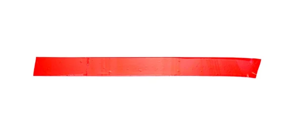 Franja de cinta roja sobre fondo blanco —  Fotos de Stock