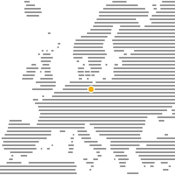 Берлин в Германии - Положение города на карте Европы — стоковое фото