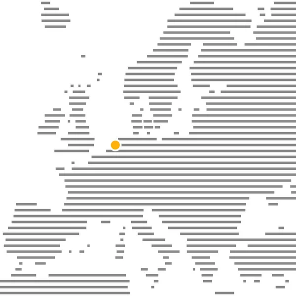 Amsterdam i Nederländerna - Stadens position på kartan över Europa — Stockfoto