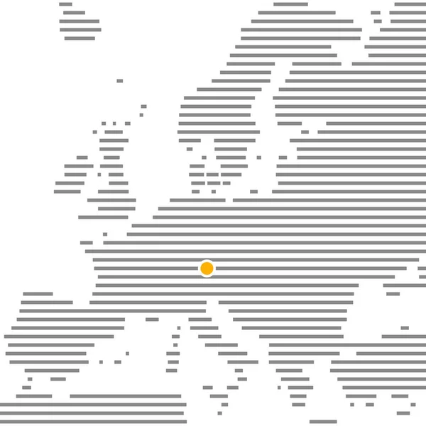 Мюнхен в Германии - Положение города на карте Европы — стоковое фото