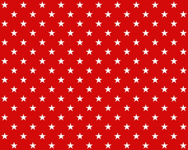 Seamless white stars on red christmas background texture — Stock Photo, Image