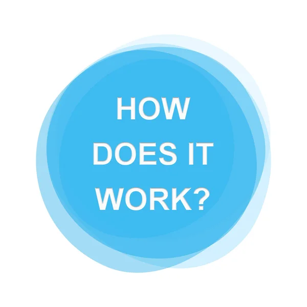 Botón azul claro: ¿Cómo funciona? ? — Foto de Stock