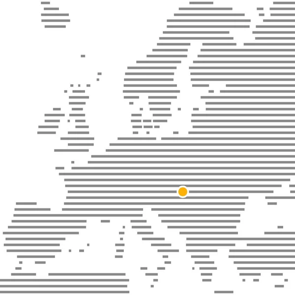 Buapest в Венгрии - Положение города на карте Европы — стоковое фото