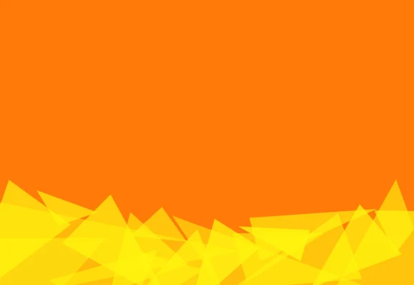 Yellow triangles on orange background with copy space — Stock Photo, Image