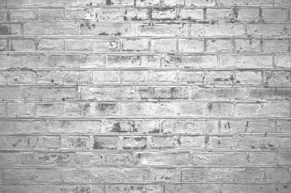 Velho fundo de parede de tijolo sujo com cor cinza branco — Fotografia de Stock