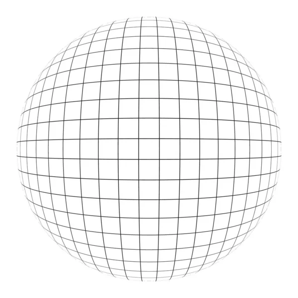 Чорна сітка на білому ізольованому м'ячі — стокове фото