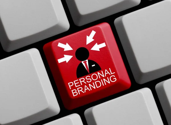 Computer Keyboard: Personal Branding — Stock Photo, Image