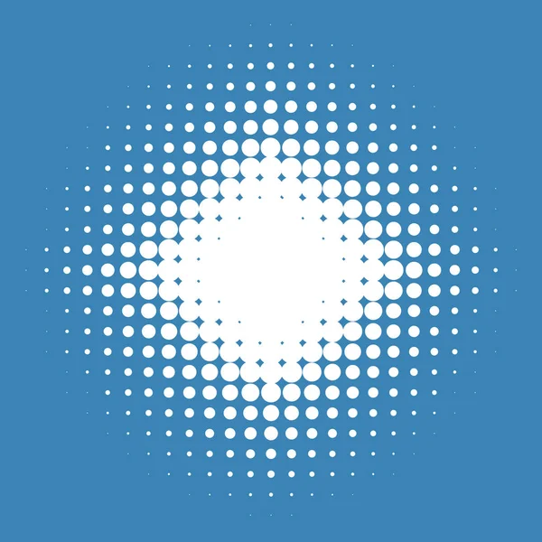 Gradiente pontos brancos no chão azul beackground — Fotografia de Stock