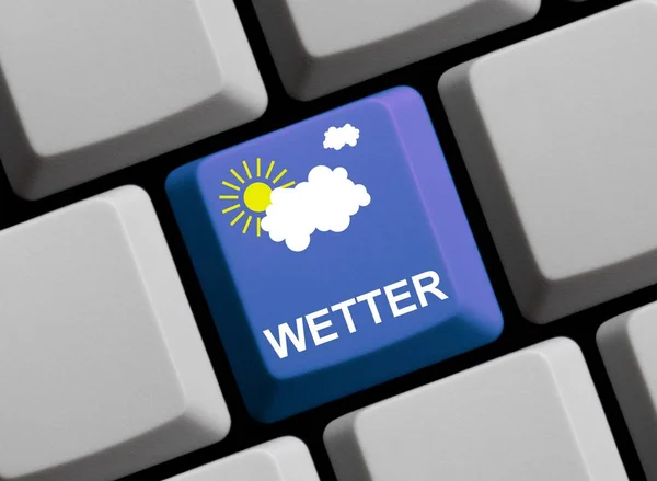 Informatie over het weer online in het Duits taal — Stockfoto