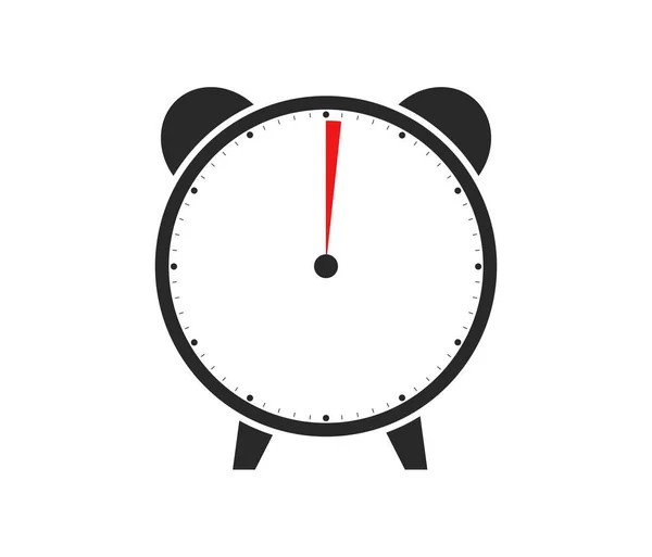 Icono Negro Rojo Reloj Despertador Que Muestra Una Duración Minuto —  Fotos de Stock