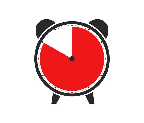 Чорно Червона Піктограма Годинника Або Будильника Показує Тривалість Хвилин Або — стокове фото