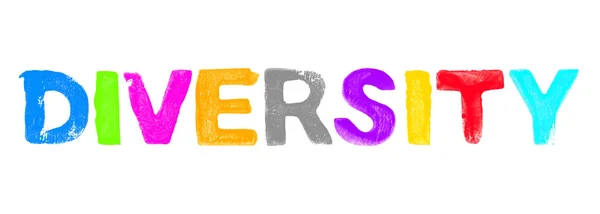 Diversiteit Aquarel Stencil Letters Met Vele Kleuren — Stockfoto