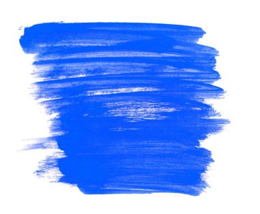 Mavi kirli el fırçayla boyanmış suluboya çizgiler