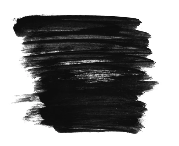 Black Dirty Hand Painted Watercolor Stripes Made Brush — Stock Photo, Image