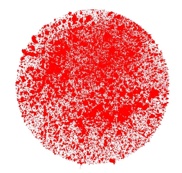 Graffiti Cirkel Gemaakt Van Stippen Met Rode Kleur — Stockfoto