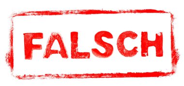 Yanlış Sancak: Almanca şablon yazılı kırmızı kauçuk çerçeve