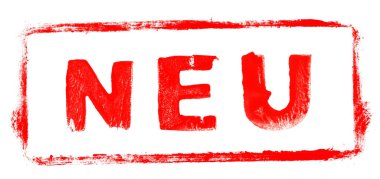 Yeni Sancak: Almanca şablon yazılı kırmızı kauçuk çerçeve