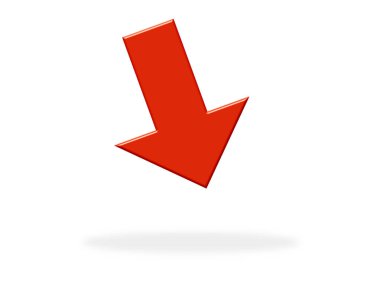 Kırmızı ok simgesi - Finansal Çöküş veya Durgunluk