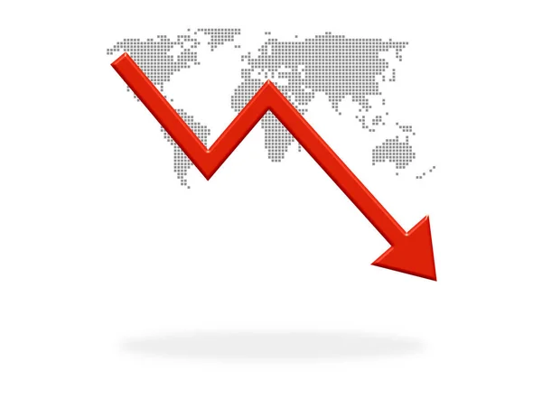 Crollo Finanziario Globale Crisi Economica Mondiale — Foto Stock