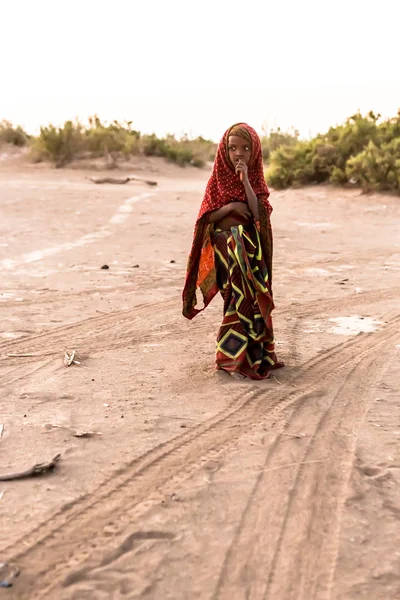 Mekelle Etiopia 2017 Dzieci Żyjących Pustyni Danakilska — Zdjęcie stockowe