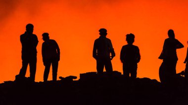 Haldeki volkan Danakil depresyon Etiyopya