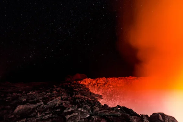 Erta Ale Volcano Danakil Depression Ethiopia Eruption — Stock Photo, Image