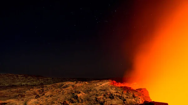 Erta Ale 火山达纳吉尔凹地凹陷埃塞俄比亚 — 图库照片