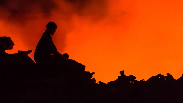 Erta エール火山エチオピア ダナキルうつ病 — ストック写真