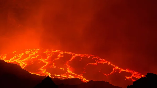Erta Ale 火山达纳吉尔凹地凹陷埃塞俄比亚 — 图库照片