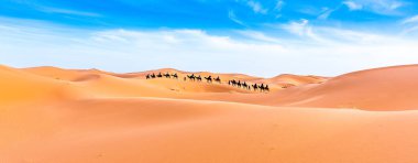Merzouga in the Sahara Desert in Morocco clipart