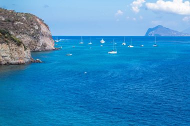 Volkan stromboli aeolian Islands adalar ait.