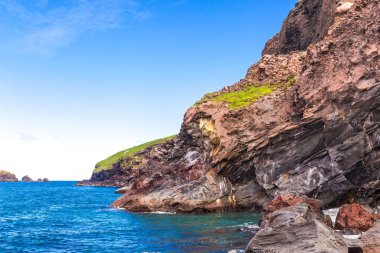 Aktif yanardağ, beyaz ada Yeni Zelanda. Volkanik kükürt krater Gölü
